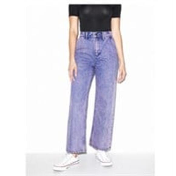 American Apparel Womens Jeans The Crop Wide Leg Sz. 26 NWT - Picture 1 of 3